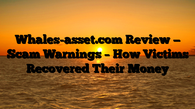 Whales-asset.com Review — Scam Warnings – How Victims Recovered Their Money